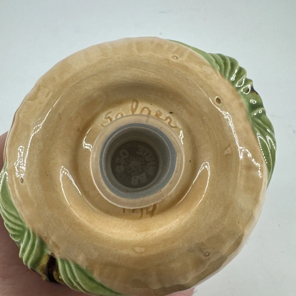 Mushroom Single Salt or Pepper‎ Shaker w/Stopper 1974 Signed VTG MCM Retro 1970s